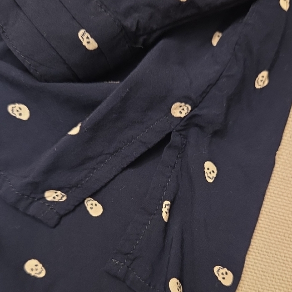 Navy Polka Dot Women's Blouse - Picture 6 of 12